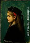 Jean-jacques Henner Canvas Paintings - Alsatian Girl